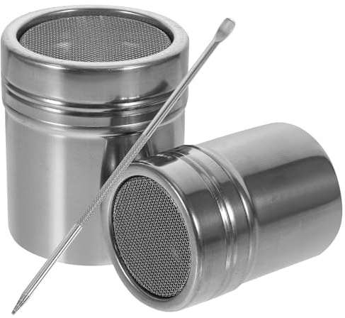 IMUSINICE Dispensador de Pimienta de Metal y Azucarero para Restaurante de Acero Inoxidable Tapa, Agitador Portátil para Cocina y Comedor Doméstico