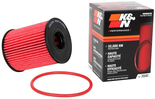 K&N Premium Oil Filter: 20,000 Mile Engine Protection, High Efficiency: Compatible with 2003-2022 Alfa Romeo/Crysler/Dodge/Fiat/Ford/Jeep: (See Product Descriptions for Select Models) HP-7041