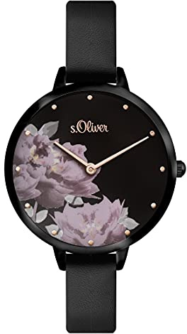 s.Oliver Damen Analog Quarz Armbanduhr