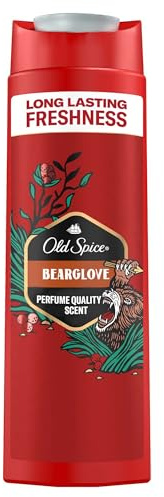 Old Spice Bearglove shower gel and shampoo, for men, pack of 6 (6x400 ml)
