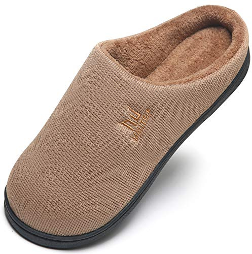 Maiitrp Chaussons de maison en mousse à mémoire de forme antidérapants pour homme (taille 38-42 EU) - Marron - marron, 42/44 EU