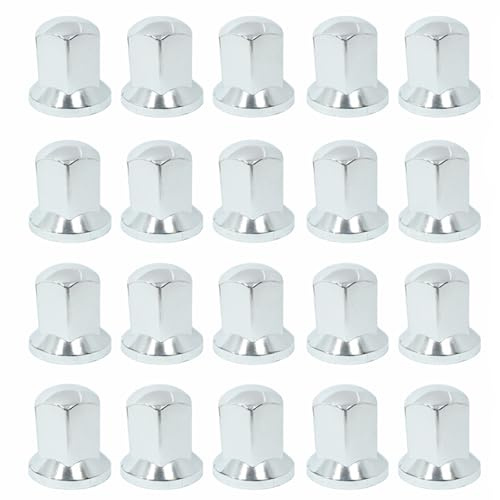 Easy Link 40x Lange 32mm Radkappen Chrom Radmutterkappen Radmutterschutz Kunststoff SW LKW Anhänger