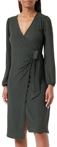 ONLY Damen Onlmerle L/S Wrap Midi Dress JRS, Duffel Bag, M