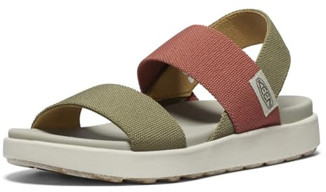 KEEN Damen Elle Backstrap Keilsandale, Martini Olive/Baked Clay, 40 EU