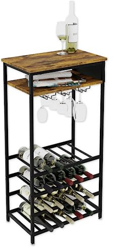 Lenmar, Weinregal aus Metall für Flaschen, 7-30 Flaschen, Wein, Flaschenregal, Kellerregal, Regale, Flaschenhalter Robuste Weinlagerung (LOFT 2-20)