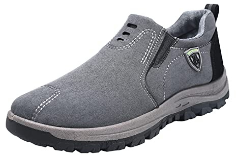Generisch Zapatos para diabéticos Hombres Ancho Hombres Color Puro Moda Casual Zapatos Deportivos en Primavera y Otoño Zapatillas 46 Hombres, gris, 43 EU Ancho