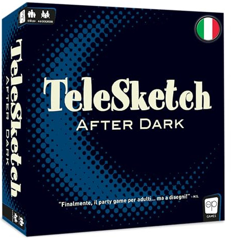 Asmodee – TELESKETCH: AFTER DARK – Divertente Gioco da Tavolo per Adulti | Party Game di Abilità a Tema Telefono Senza Fili con Disegni – 4-8 Giocatori – 18+ Anni – 30 Minuti – Edizione Italiana