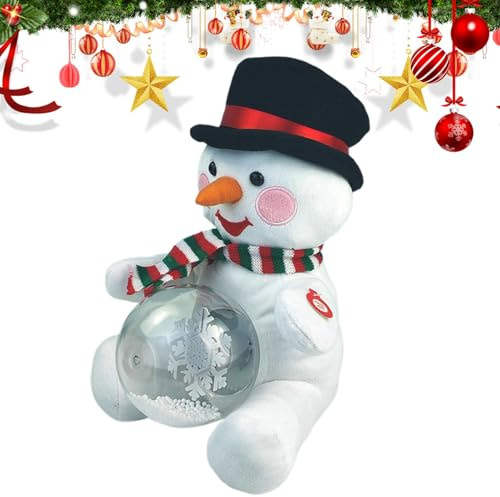 Xinhuju Weihnachts- mit Musik, aus Plüsch, singender aus Plüsch | Plüsch-Ornamente für Kinder ab 3 Jahren, Weihnachtsdekoration