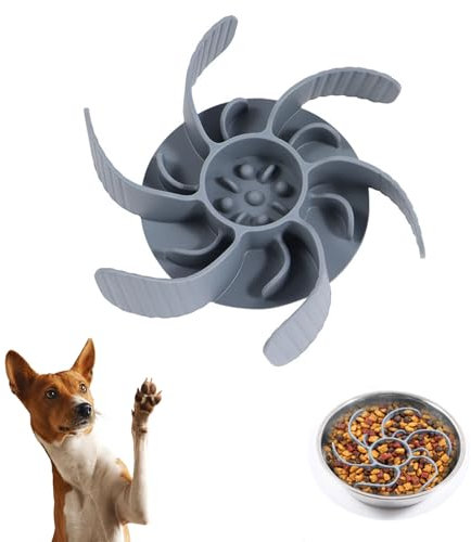 Anti Schling Einsatz für Napf, Slow Feeder Hundenäpfe Einsatz, Hund Slow Feeder Hundenäpfe, Hunde Langsam Fressnapf mit Saugnäpfe rutschfest zur Langsameren Nahrungsaufnahme,11cm