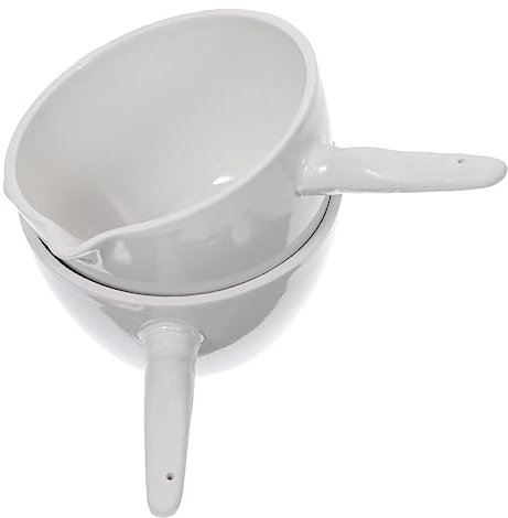 Gatuida 2 Stück Keramik Verdampferschale Mit Griff 70 Ml Runde Labor Schüssel Hitzebeständig Große Heiz Und Verdampfungsfläche Sicherer Stand Für Labor Und Schule