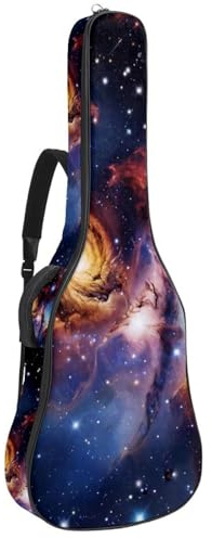 Gitarrentasche in voller Größe, 101,6 cm, 104,4 cm, 106,7 cm, Tragetasche für E-Bass, klassische Gitarre, Nachthimmel, Planeten, Kometen, Sterne, Sternbilder, Mehrfarbig 04, 42.9x16.9x4.7 in, Lässiger