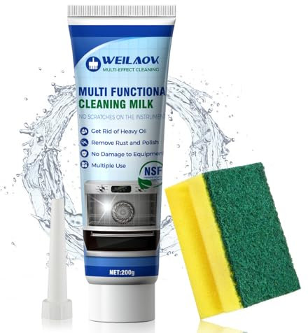 WEILAOK Puliforno, Pulizia Forno, Pulizia forno incrostato, Pulisci forno Rimuove Cibo e Grasso Bruciati, Facile da Usare, Per la pulizia del fornos e Della Griglia, 200 G