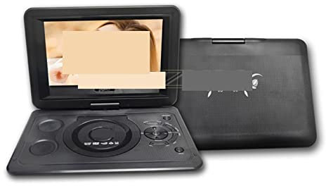 ZKLGS Lecteur DVD pour TV, Écran Rotatif Portable HD Smart TV VCD Lecteur DVD Carte SD Lecteur vidéo USB avec Batterie Rechargeable pour Films en Famille(Zwart)