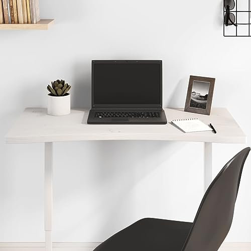 Xichuzi Tablero de Escritorio Madera Maciza de Pino Blanco 80x40x2,5 cm, Tablero de Mesa, Tableros para Escritorios, Tableros para Mesas De Comedor, Encimera Cocina - 824426