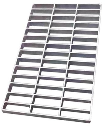 Yajuer Grille De Drainage Extérieure en Acier Galvanisé, Grille D'égout Métallique, Couvercle De Caniveau Extérieur, Grille De Caniveau De Classe B125 pour Descente D'égout(50 * 25 * 3cm)