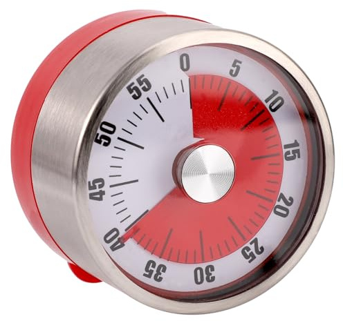 BOXOB Kitchen Timer for Cooking, Magnetic Chef Cook Timer Visual Digital Clock with Loud Alarm No Batteries Stainless Steel Desk Countdown Reminder for Kids Kitchen Home Classroom Office Accessories