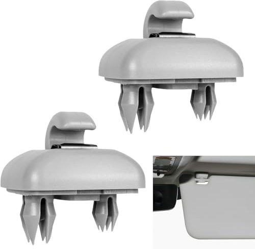 2 Piezas Parasol Reemplazo Clip para Audi A1 A3 S3 A4 S4 A5 S4 S5 Q3 Q5 (8E0 / 857/562) TT B6 B7 B8, Gancho para Visera de Coche, Soportes Para Parasol de Coche Gris