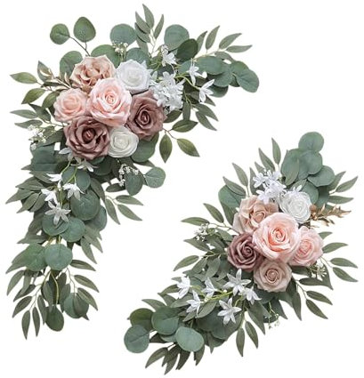 TAIZhiChen 2 Pezzi di Fiori Da Matrimonio, Fiori Artificiali, Decorazioni Divertenti, Festoni Floreali