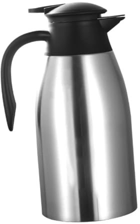 OHPHCALL Jarra Térmica Inoxidable de Gran Capacidad Botella de Agua para Hogar Cafetera Doble Capa Aislante Diseño Moderno y Antiadherente para Mantener Agua Caliente Horas
