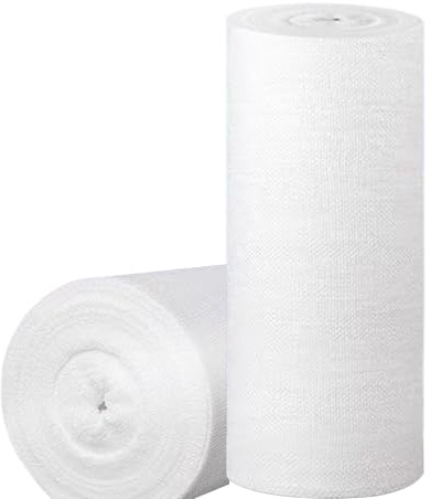 Medical Gauze Bandages, Gauze Bandages, Fixation Bandages, 1 Roll 8 cm x 5 m, Degreased Mesh Bandage Made of Pure Cotton, for Wound Dressings, Joints, Bandage Material