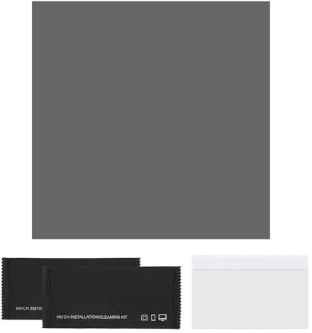 sourcing map Polarisierte Folie, 17,8 x 17,8 cm, universal, selbstklebend, polarisiert, linearer Polarisationsfilter mit Reinigungsset, Schaber für LCD-Bildschirme, Reparatur, Physik, Bildung (180 x
