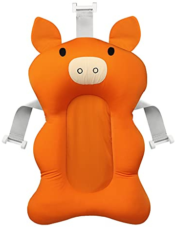 Hamac de Bain Réglable Bébé Transat Baignoire Animal Doux | Forme animal mignon. Réglable. Antidérapant. Pour 0-12 mois. Respirant et confortable.