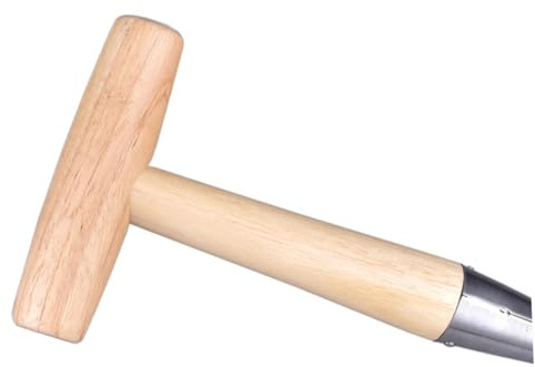 Anneome Gartenlochstanzer Holzfarbe Gartengerät Pflanzhilfe für Setzen Umpflanzen und Düngen Handlicher Pflanzwerkzeug für Präzises Säen und Einfache Pflanzenübertragung