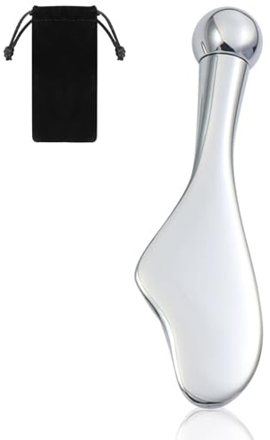 Gua Sha - Rodillo facial 2 en 1 para masaje Gua Sha, rascador facial, herramienta de belleza, rodillo para piel tonificada y contornos definidos