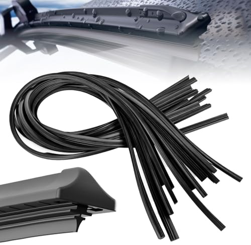 12Pcs Boneless Caoutchouc Essuie Glace 800mm Windscreen Wiper Blades Caoutchouc de Essuie Glace de Remplacement Universel Convient à La Plupart des Modèles Voitures Peut Être Coupé à La Taille