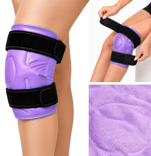 SilverChry Kühlmanschette Knie, Kühlpack Kalt & Warm Wiederverwendbar, Kühlpad mit Doppeltem Zugband, Flexible Kühlbandage für Ellenbogen, Wade & Gelenke, Kühlkompresse für Verletzungen