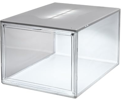 Clear View LED-beleuchtete Schuh-Aufbewahrungsbox, staubdichtes Design für die Präsentation von Schuhsammlungen, häusliche Einstellungen, klare Sicht, LED-beleuchtete Aufbewahrungsbox, Design für die