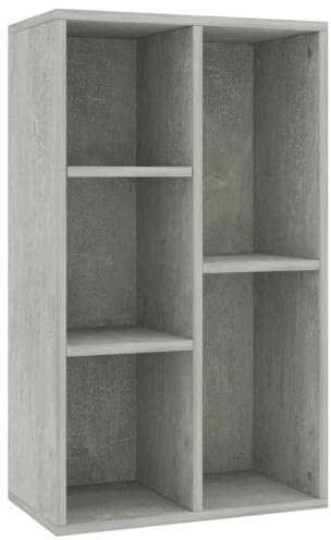 vidaXL Libreria/Credenza Scaffali Versatile Decorativa Mobiletto Arredo Casa Mensole a Giorno Espositore Grigio Cemento 50x25x80 cm in Truciolato