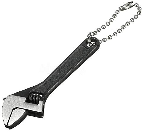 Vogueing Tool - Llave inglesa pequeña y ajustable antideslizante para reparación y mantenimiento, negro