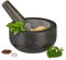 Relaxdays Mortier en granit avec pilon, robuste, pour épices, herbes, mortier en pierre polie, d. 16 cm, 400 ml, gris