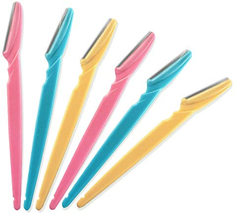 Glammza Dermaplaning-Klingen für Gesicht, Augenbrauen, Beine, Arme usw., entfernt unerwünschte Pfirsich-Fusseln und Gesichtshaare, 6 Stück