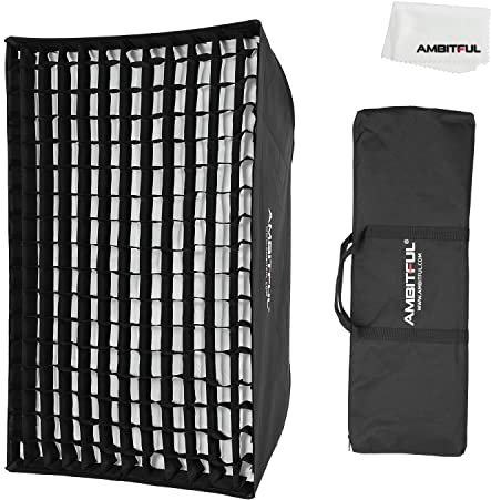 AMBITFUL FW60x90 60x90cm honeycomb grid Bowens softbox, with honeycomb grid + carrying bag, for Bowens mount lamp
