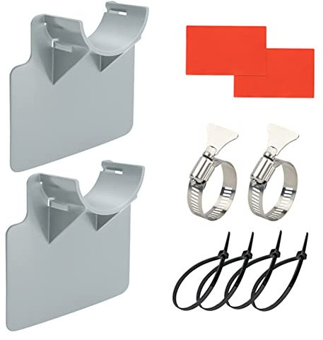 URFEDA Pool Schlauchhalter als Knickschutz Schlauchstützen für Pools mit 38mm Anschlüssen Oberirdisches Schwimmbad Schlauchhalter mit Kabelbindern & Klebeband 2 Stück Poolschläuche Zubehör