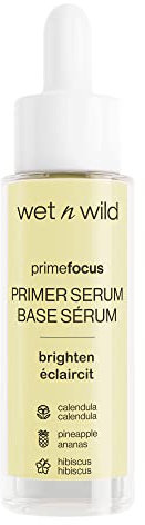 Markwins wet n wild - Prime Focus, Brightening Primer Serum Prep & Prime Collection, Base Sérum pour le Visage pour une Peau Radieuse, Formule Délicate à Base d'Eau pour un Effet Lissant et Frais
