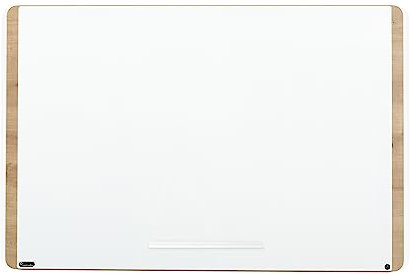 Rocada Natural | Whiteboard mit Holzrahmen 150 x 100 cm | Magnettafel aus lackiertem Stahl und Stiftablage | Magnetisch und trocken Abwischbar | Board in Hoch- und Querformat | Weiß