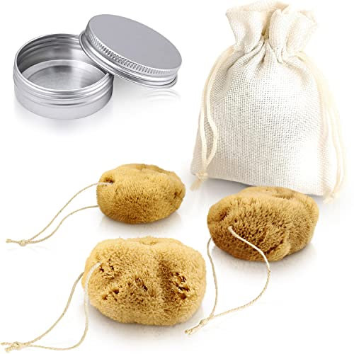 tom&pat Menstrual Sponge with String, Alternative to Soft Tampon and Menstrual disc - DERMATEST: Very Good, with Travel Change case, Natural Sponge Washable & Reusable (Size M / 3 x 5-7 cm)