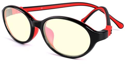 LANLANG Blaulichtfilter brille für Kinder, Mädchen und Jungen mit TR90 und Silikonrahmen, UV400-Schutz, Blaulicht Brille, Computerbrille im Alter von 3–10 Jahren, Spielebrille, TV-Brille, leicht