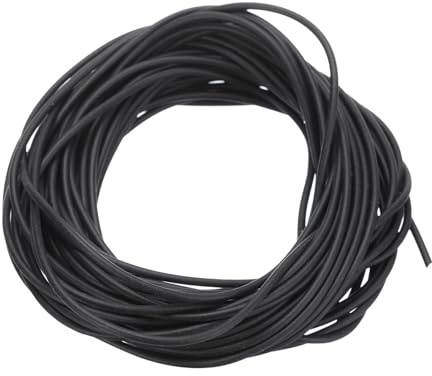 PATIKIL Silicone Foam Seal Strip, 10M(32.8Ft) 2mm(0.08) Dia Round High Density Solid Sponge Rubber Weather Stripping Cord for Sealing Gap Blocker Insulation, Black