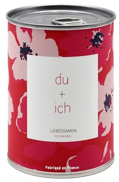 Geschenk-Anzuchtset mit personalisierter Nachricht - Geburtstagsgeschenk für Damen Herren, originelles Geschenk für Freunde Familie, für Feiern - Einfach zu verwenden - Blumen (Du und ich)
