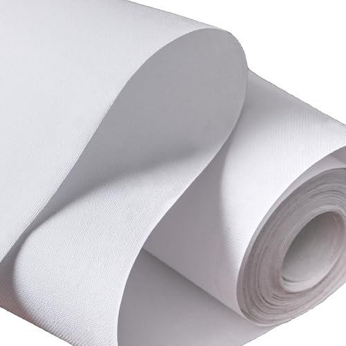 Leinwand auf Rolle 280 g/m² Baumwolle Vorgrundiert Breite 110 cm Länge 10M Maltuch Leinwandrolle