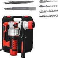 Electric Demolition Hammer Drill | Heavy Duty Concrete Breaker Kit with 30 Pick Set | 2200W Corded SDS Drill for High-Powered Performance