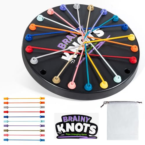 YAOZUP Logikspiel Seilentwirrung Brettspiel, Logic Puzzle Brettspiel Entwirrspiel, Strategisches Denkspiel für Kinder ab 6 Jahren und Erwachsene Familien Lernspiel Reisespiel Geschenkidee