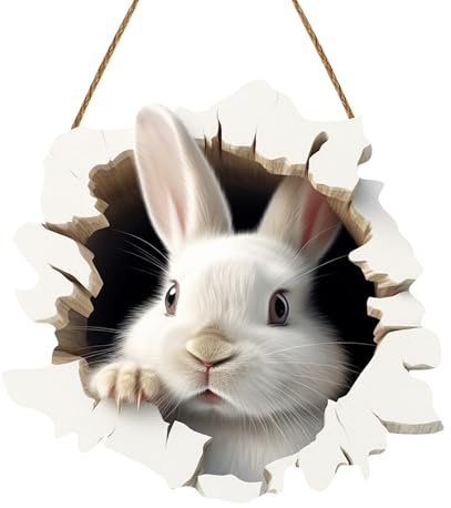 Generisch Türschild Ostern 2025 osterdeko Holz Türschild mit niedlichen Osterhase Osterhasen Schild Ostern Frühling Türschild Willkommen Schild Vintage Osterdekorationen