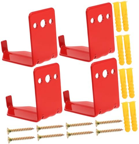 PRETYZOOM 4stücke Feuerlöscher-wandhalterung Mit Metallhaken Zur Aufbewahrung Und Schnellem Zugriff Kompatibel Mit Verschiedenen Feuerlöschermodellen Inklusive Schrauben Und Dübel Für