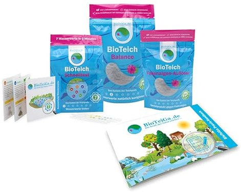 BioTeiGa Fadenalgen Plus-Set 5000L | Biologische Teichpflege zur Unterstützung bei Fadenalgen | Reguliert Wasserwerte & fördert gesunde Teichbiologie | Sicher für Deine Fische & Haustiere