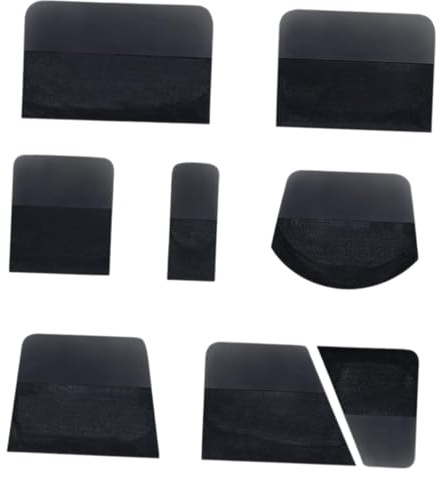 8Pcs PPF Squeegees TPU portatile facile da usare pellicola auto per vinile per installazione pellicola protettiva vernice, nero